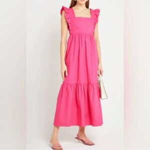 Pink O.P.T Ruffle Maxi Dress